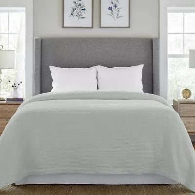 Pointehaven Cotton Waffle Luxury Sized Midweight Blanket