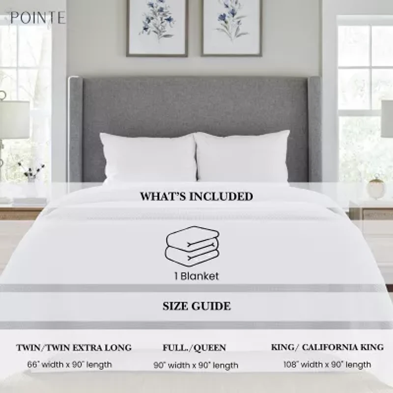 Pointehaven Cotton Waffle Luxury Sized Midweight Blanket