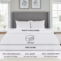 Pointehaven Cotton Waffle Luxury Sized Midweight Blanket