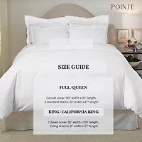 Pointehaven Long Staple Cotton Oversized Sateen 3-pc. Duvet Cover Set