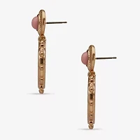 a.n.a Gold Tone Womens Heart Drop Earrings