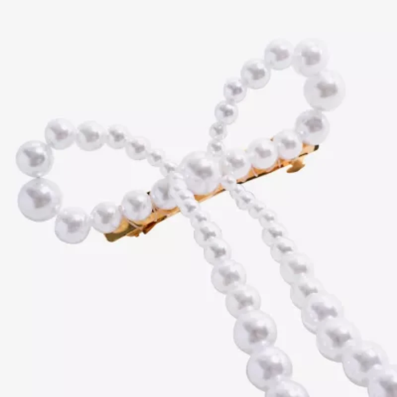 Bijoux Bar Bow White Barrette