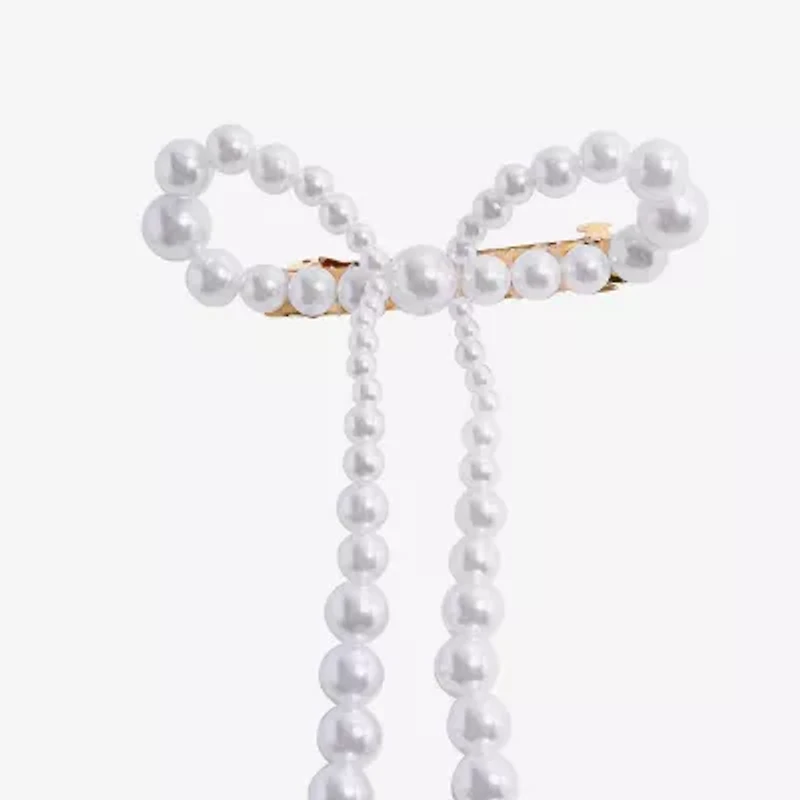 Bijoux Bar Bow White Barrette