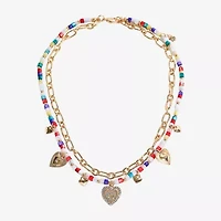 Arizona Gold Tone Womens 16 Inch Strand Necklace