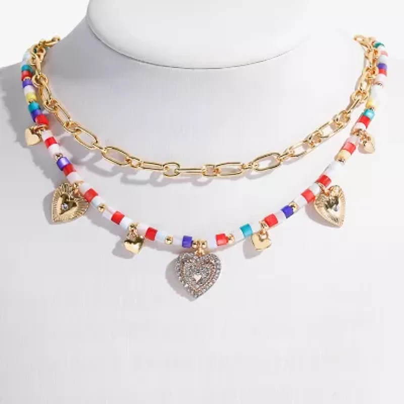 Arizona Gold Tone Womens 16 Inch Strand Necklace