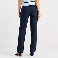 Liz Claiborne Womens Tall Straight Mid Rise Trouser
