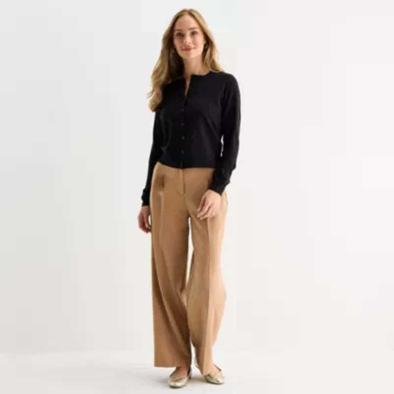 Liz Claiborne Womens Long Sleeve Tall Cardigan