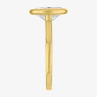 E-F / Vs1-Vs2 Womens 3 CT. T.W. Lab Grown White Diamond 14K Gold Oval Solitaire Engagement Ring