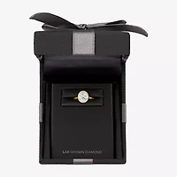 E-F / Vs1-Vs2 Womens 3 CT. T.W. Lab Grown White Diamond 14K Gold Oval Solitaire Engagement Ring