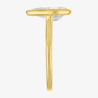 (E-F / Vs1-Vs2) Womens 3 CT. T.W. Lab Grown White Diamond 14K Gold Pear Solitaire Engagement Ring