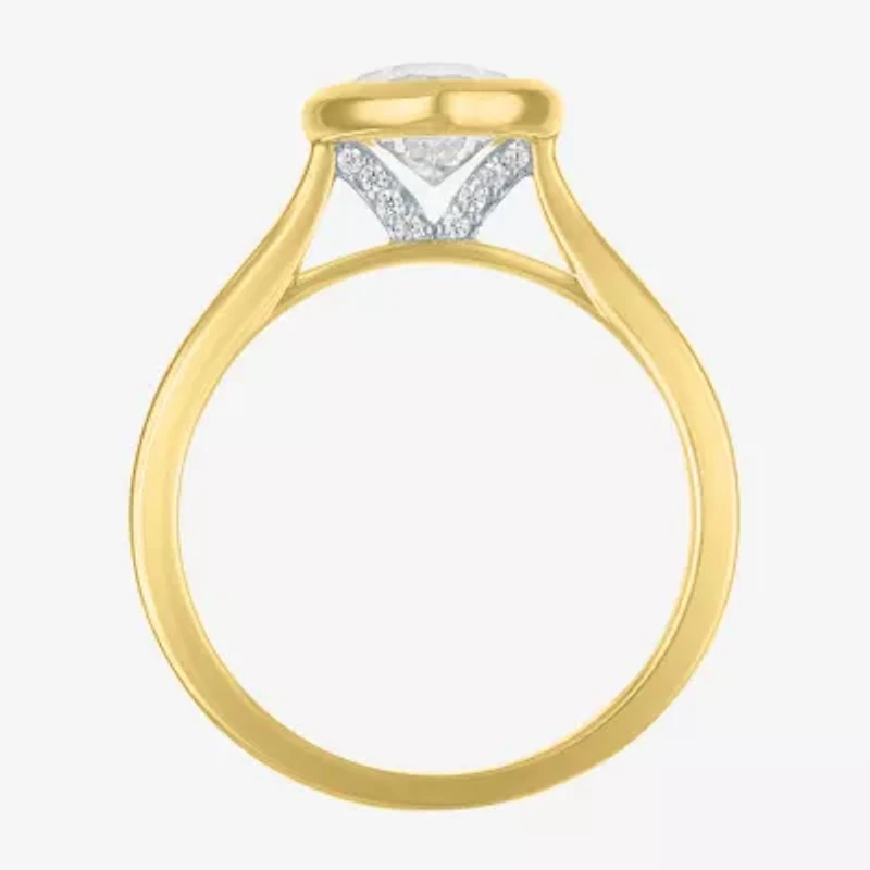 (E-F / Vs1-Vs2) Womens 3 CT. T.W. Lab Grown White Diamond 14K Gold Marquise Solitaire Engagement Ring