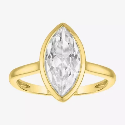 (E-F / Vs1-Vs2) Womens 3 CT. T.W. Lab Grown White Diamond 14K Gold Marquise Solitaire Engagement Ring
