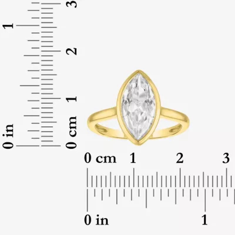 (E-F / Vs1-Vs2) Womens 3 CT. T.W. Lab Grown White Diamond 14K Gold Marquise Solitaire Engagement Ring