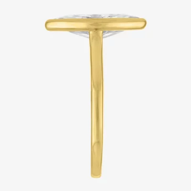 (E-F / Vs1-Vs2) Womens 3 CT. T.W. Lab Grown White Diamond 14K Gold Marquise Solitaire Engagement Ring