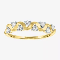 G-H / Si2-I1 Womens 3.5MM 1/4 CT. T.W. Lab Grown White Diamond 10K Gold Wedding Band