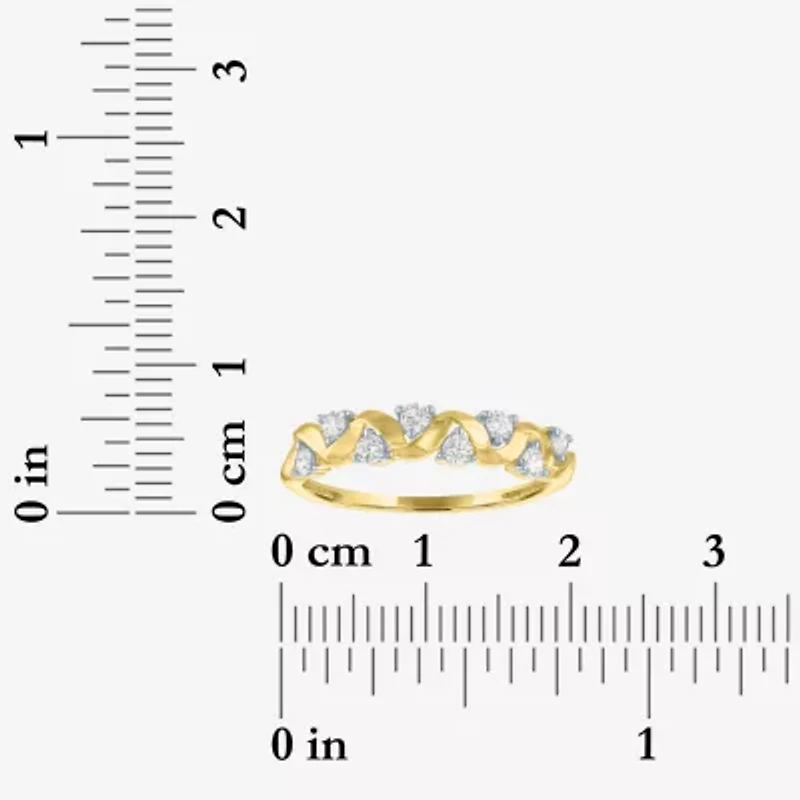 G-H / Si2-I1 Womens 3.5MM 1/4 CT. T.W. Lab Grown White Diamond 10K Gold Wedding Band