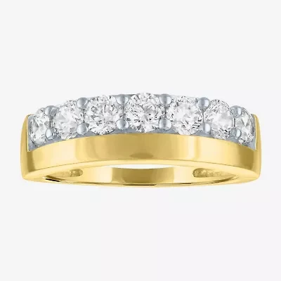 G-H / Si2-I1 Womens 6MM 1 CT. T.W. Lab Grown White Diamond 10K Gold Wedding Band