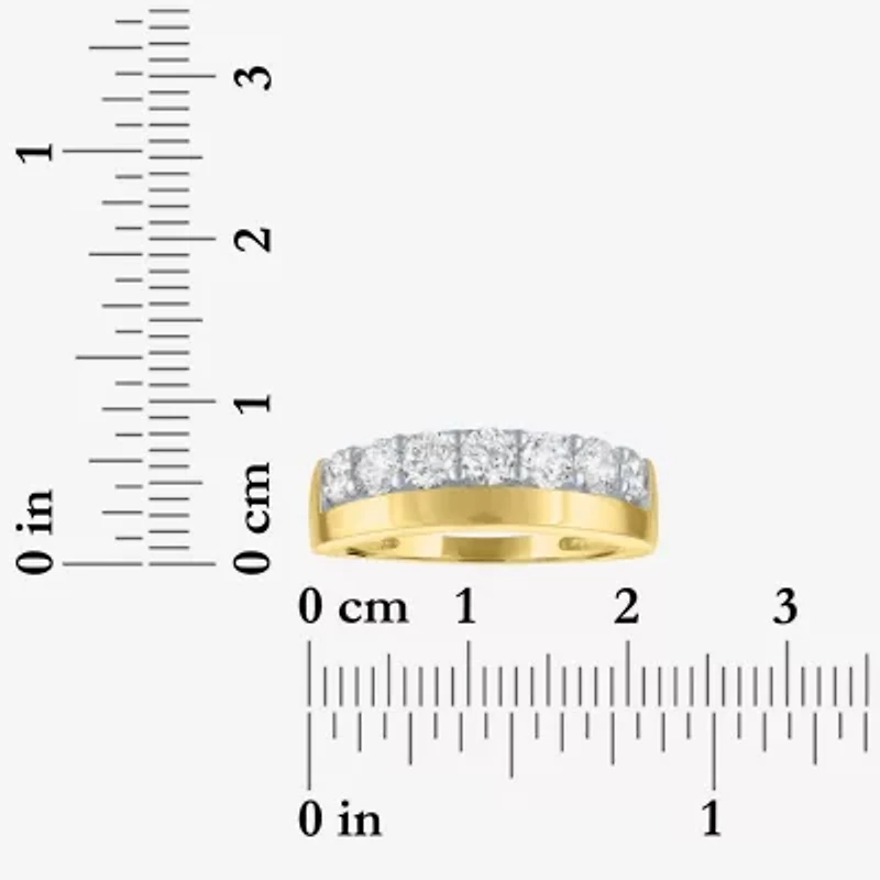 G-H / Si2-I1 Womens 6MM 1 CT. T.W. Lab Grown White Diamond 10K Gold Wedding Band
