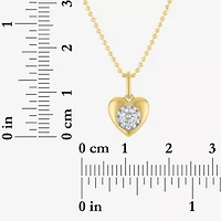 Yes, Please! (G-H / Si2-I1) Womens 1/5 CT. Lab Grown White Diamond Sterling Silver Heart Pendant