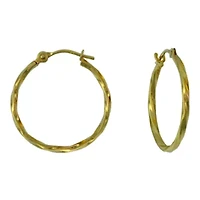 Polished Twisted Hoop Earring