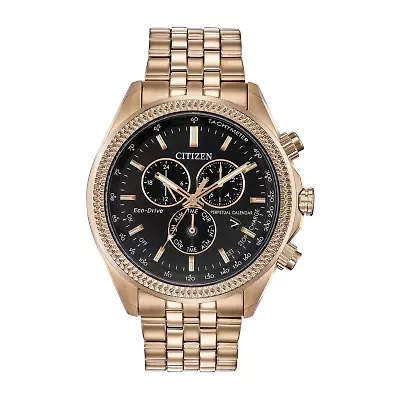 Citizen Brycen Mens Chronograph Rose Goldtone Stainless Steel Bracelet Watch Bl5563-58e
