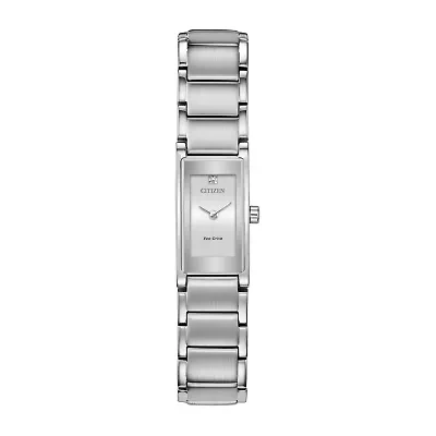 Citizen Axiom Womens Diamond Accent Silver Tone Stainless Steel Bracelet Watch Eg7050-54a