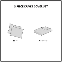 N Natori Sakura Blossom 3-pc. Duvet Cover Set