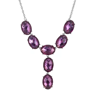 1928 Silver Tone Womens Alloy 15 Inch Y Necklace