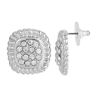 1928 Silver Tone 20mm Stud Earrings
