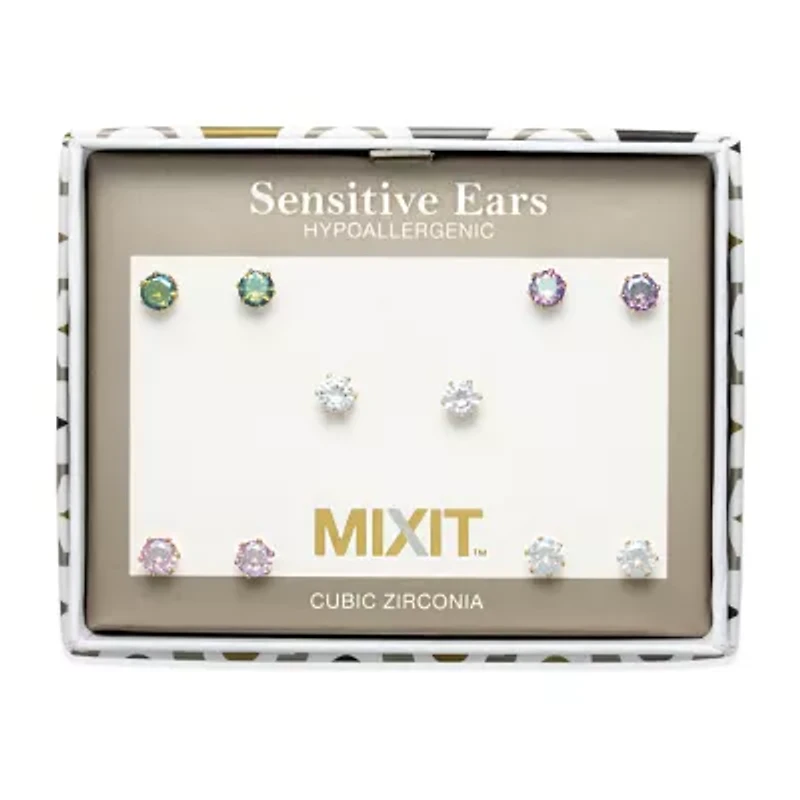 Mixit Womens Hypoallergenic 5 Pair Earring Set