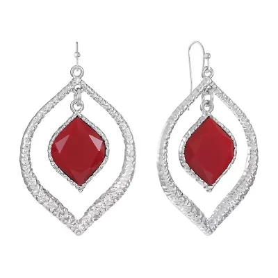 Mixit Orbital Womens Red Drop Earrings