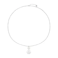 Liz Claiborne 34 Inch Cable Flower Pendant Necklace