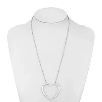 Liz Claiborne Womens Heart 20 Inch Pendant Necklace