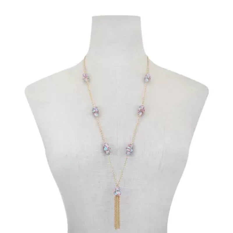 Monet Jewelry Womens Pink 32 Inch Strand Necklace