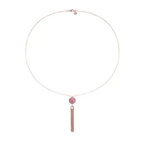 Monet Jewelry Womens Pink 32 Inch Pendant Necklace