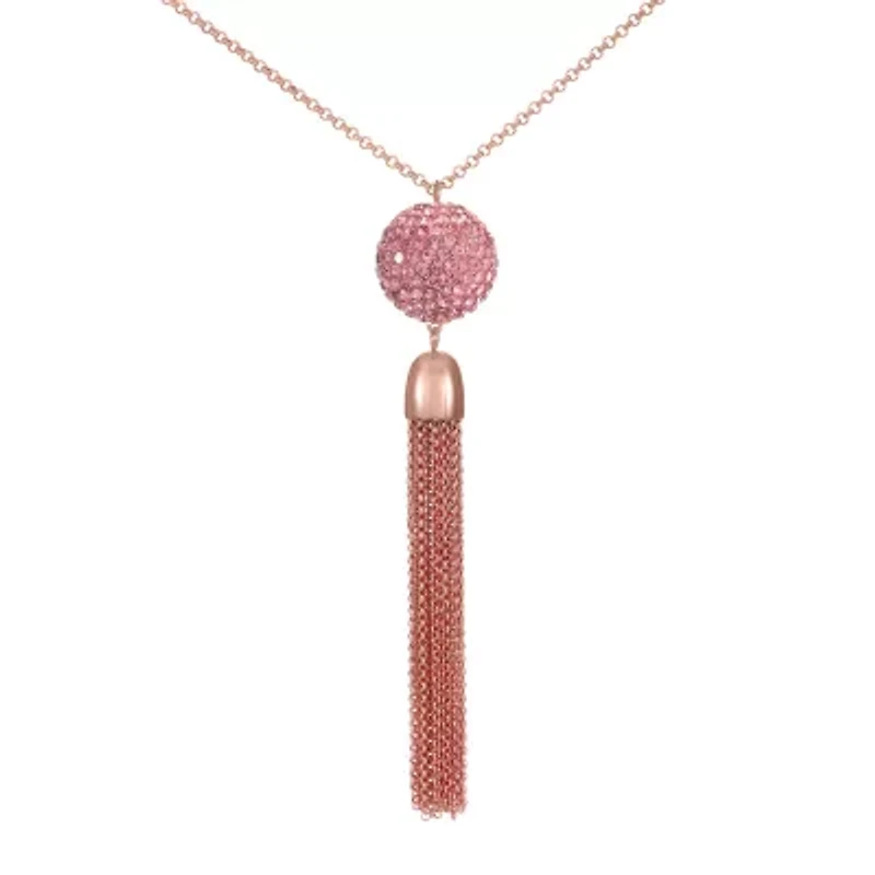 Monet Jewelry Womens Pink 32 Inch Pendant Necklace