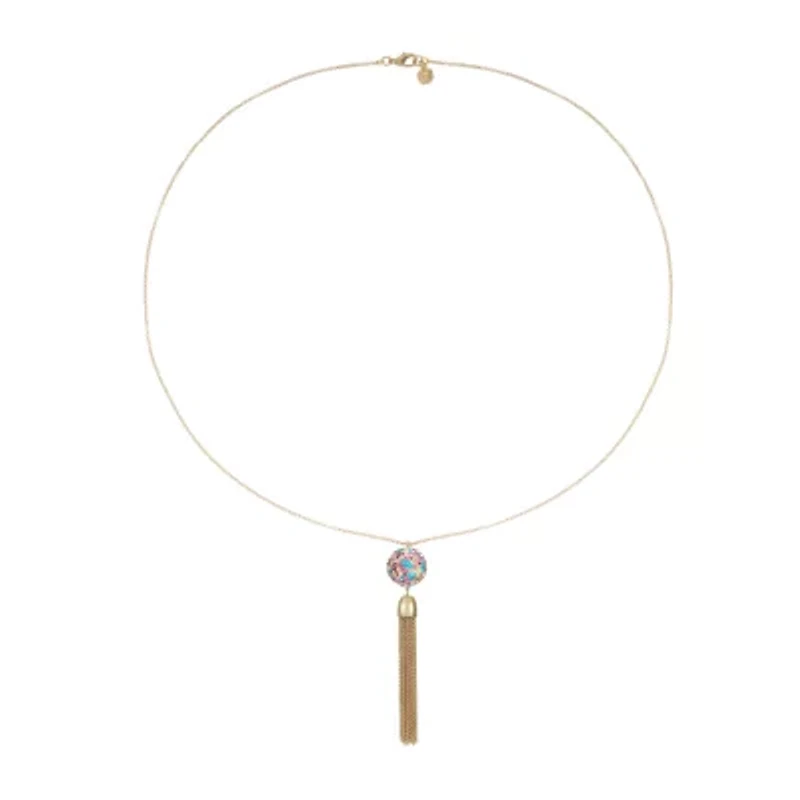 Monet Jewelry Womens Pink 32 Inch Pendant Necklace