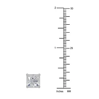 Cubic Zirconia 14K White Gold 8mm Stud Earrings