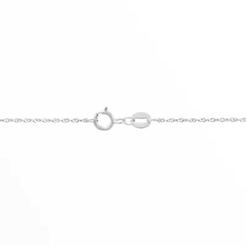 DiamonArt® "Love" Womens White Cubic Zirconia Sterling Silver Heart Pendant Necklace"