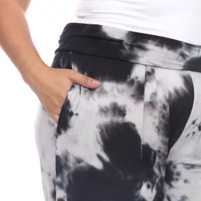 White Mark Womens Plus Mid Rise Jogger Pant