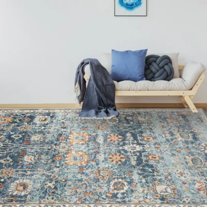 Amer Rugs Bethleham Cerr Floral Indoor Outdoor Rectangular Accent Rug