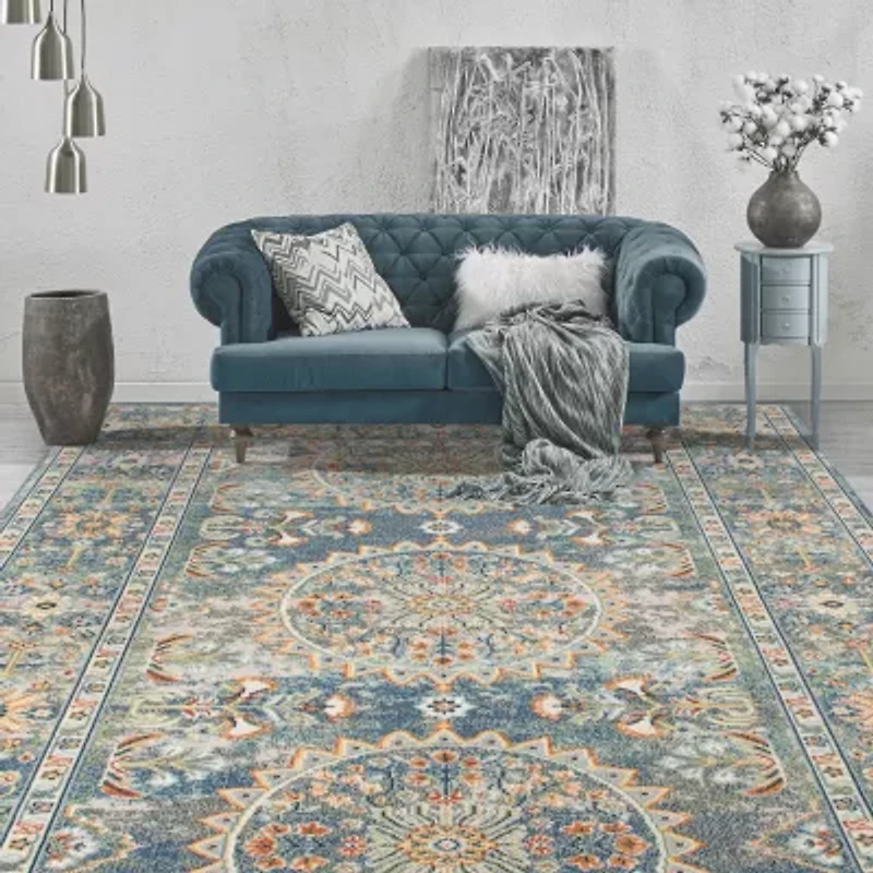 Amer Rugs Bethleham Seia Bordered Indoor Outdoor Rectangular Accent Rug