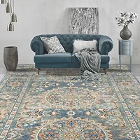 Amer Rugs Bethleham Seia Bordered Indoor Outdoor Rectangular Accent Rug