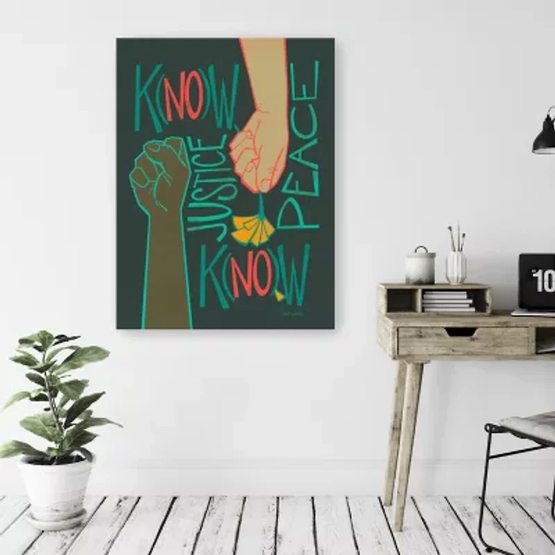 18X24 Know Justice Canvas Wall Art