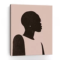 16X20 Pink Silhouette Canvas Wall Art