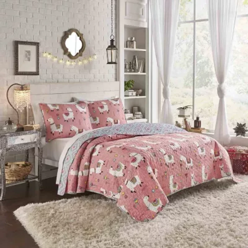 Vue Llama Drama Reversible Quilt Set