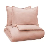Vue Lark Solid 3pc Cotton Duvet Set
