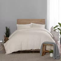 Vue Lark Solid 3pc Cotton Duvet Set