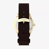 Timex Easy Reader Mens Brown Leather Strap Watch Tw2w684009j