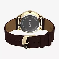 Timex Easy Reader Mens Brown Leather Strap Watch Tw2w684009j